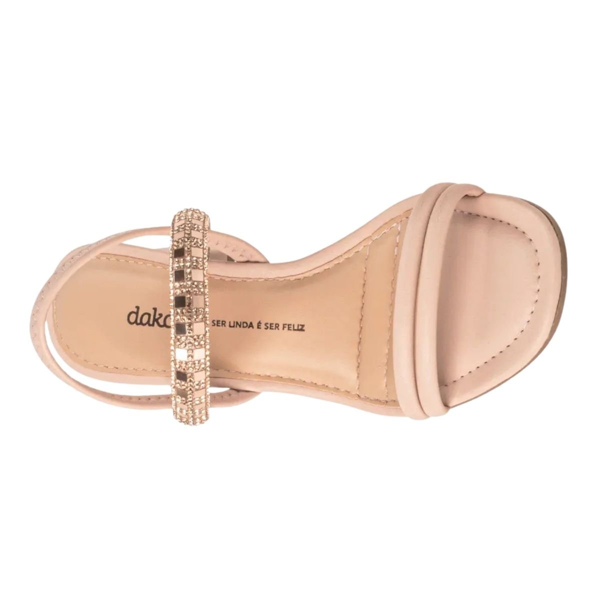 Sandália de Salto Bloco Feminino Dakota Y7222 Rosa Rosa 3