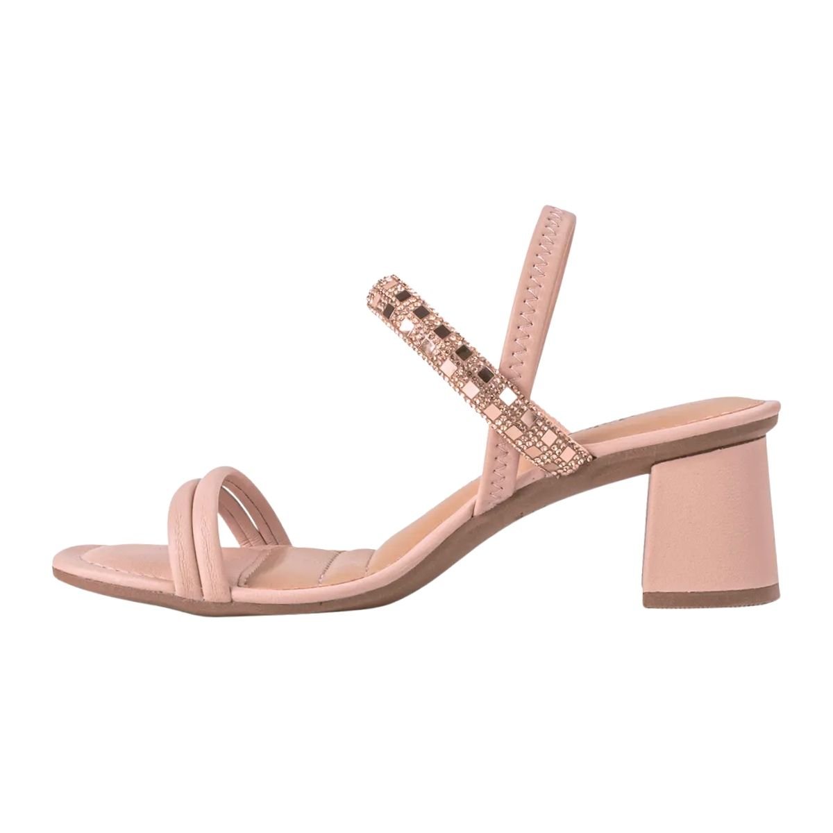 Sandália de Salto Bloco Feminino Dakota Y7222 Rosa Rosa 5