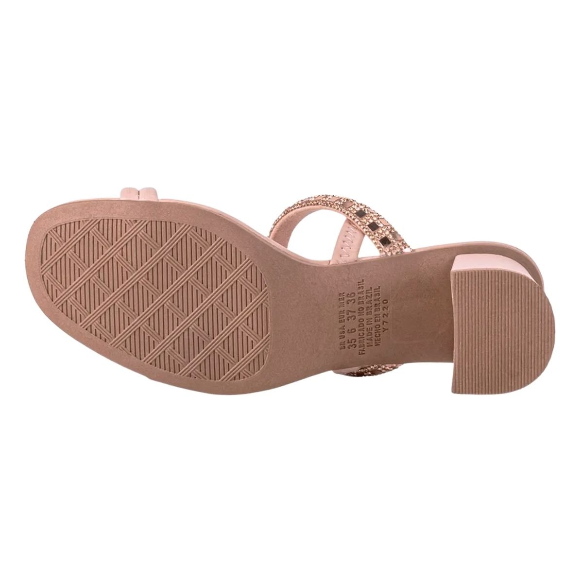 Sandália de Salto Bloco Feminino Dakota Y7222 Rosa Rosa 6