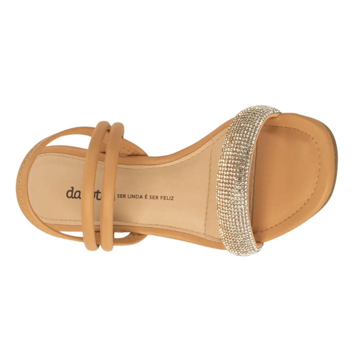 Sandália de Salto Bloco Feminino Dakota Y7731 Bege Bege 3