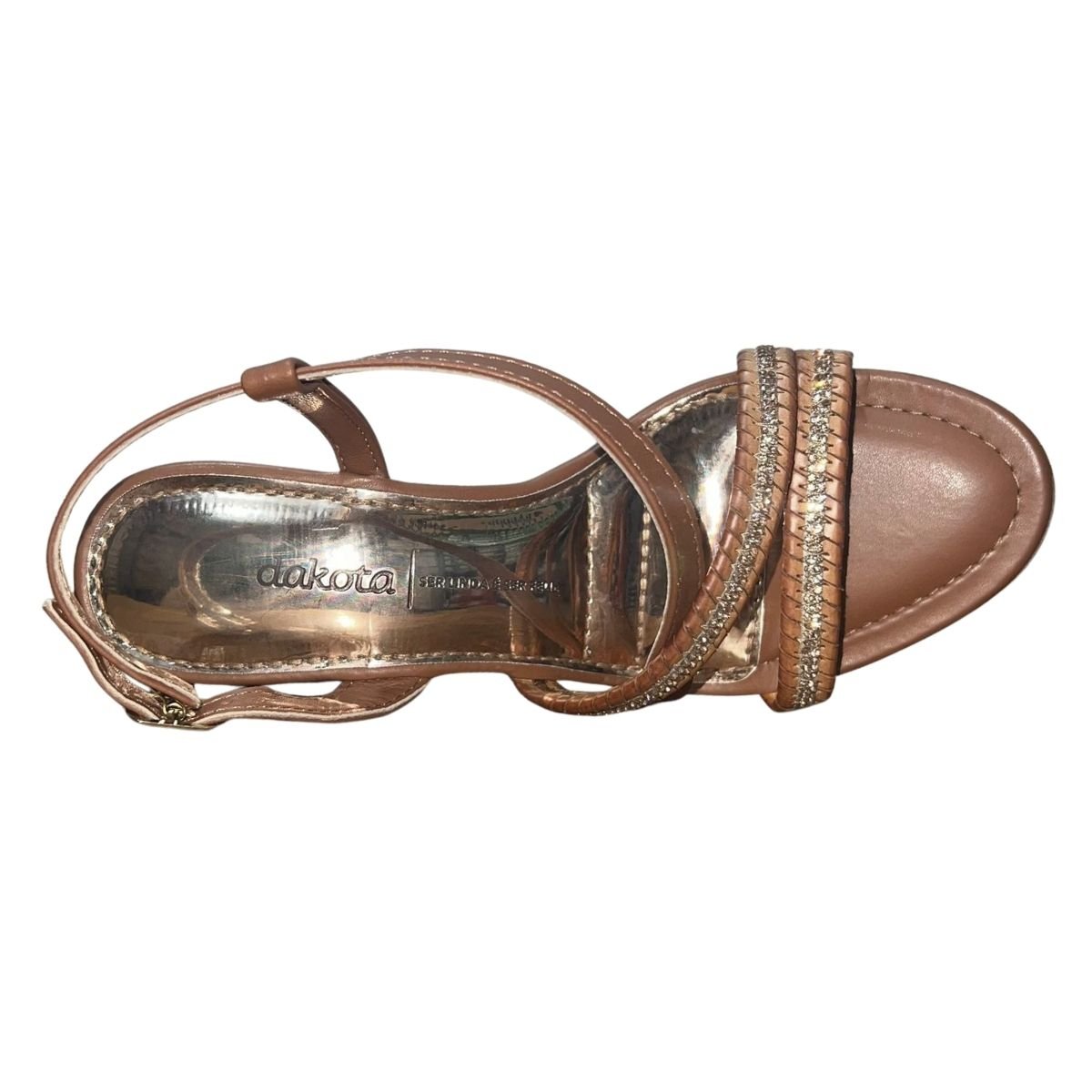 Sandália de Salto Bloco Feminino Dakota Y7932 Marrom Marrom 4