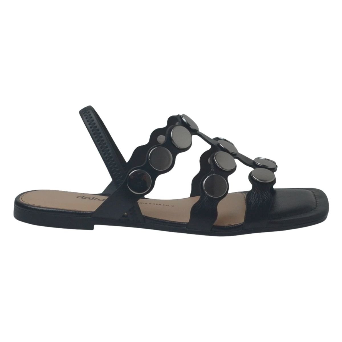 Sandália Rasteira Feminino Dakota Y7601 Preto