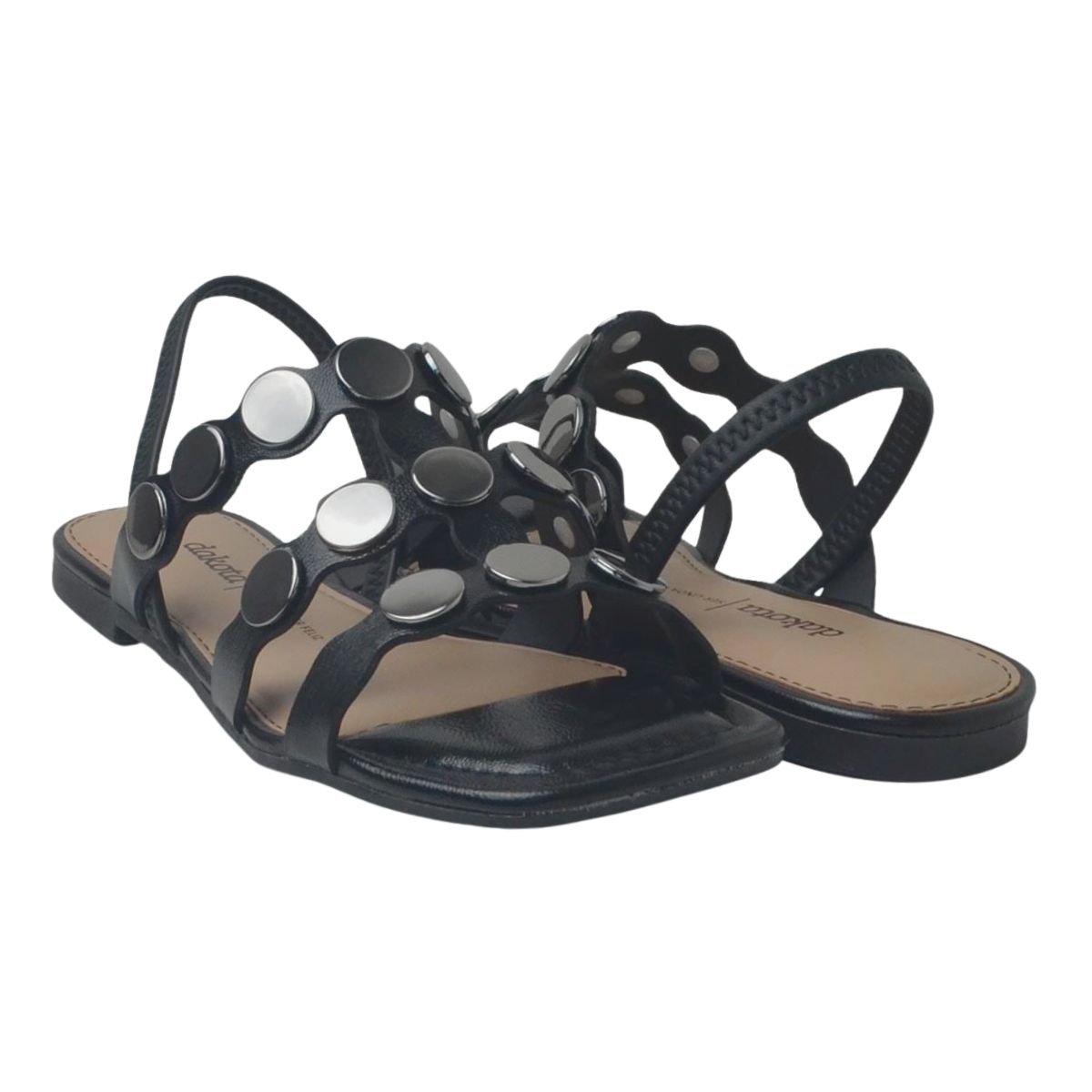 Sandália Rasteira Feminino Dakota Y7601 Preto Preto 2