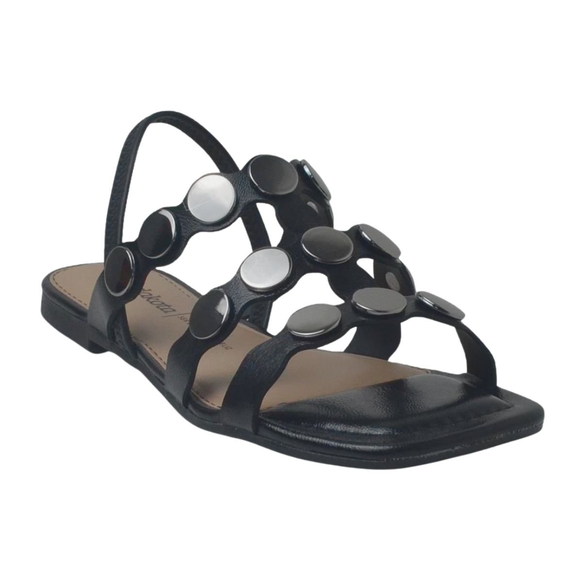 Sandália Rasteira Feminino Dakota Y7601 Preto Preto 3