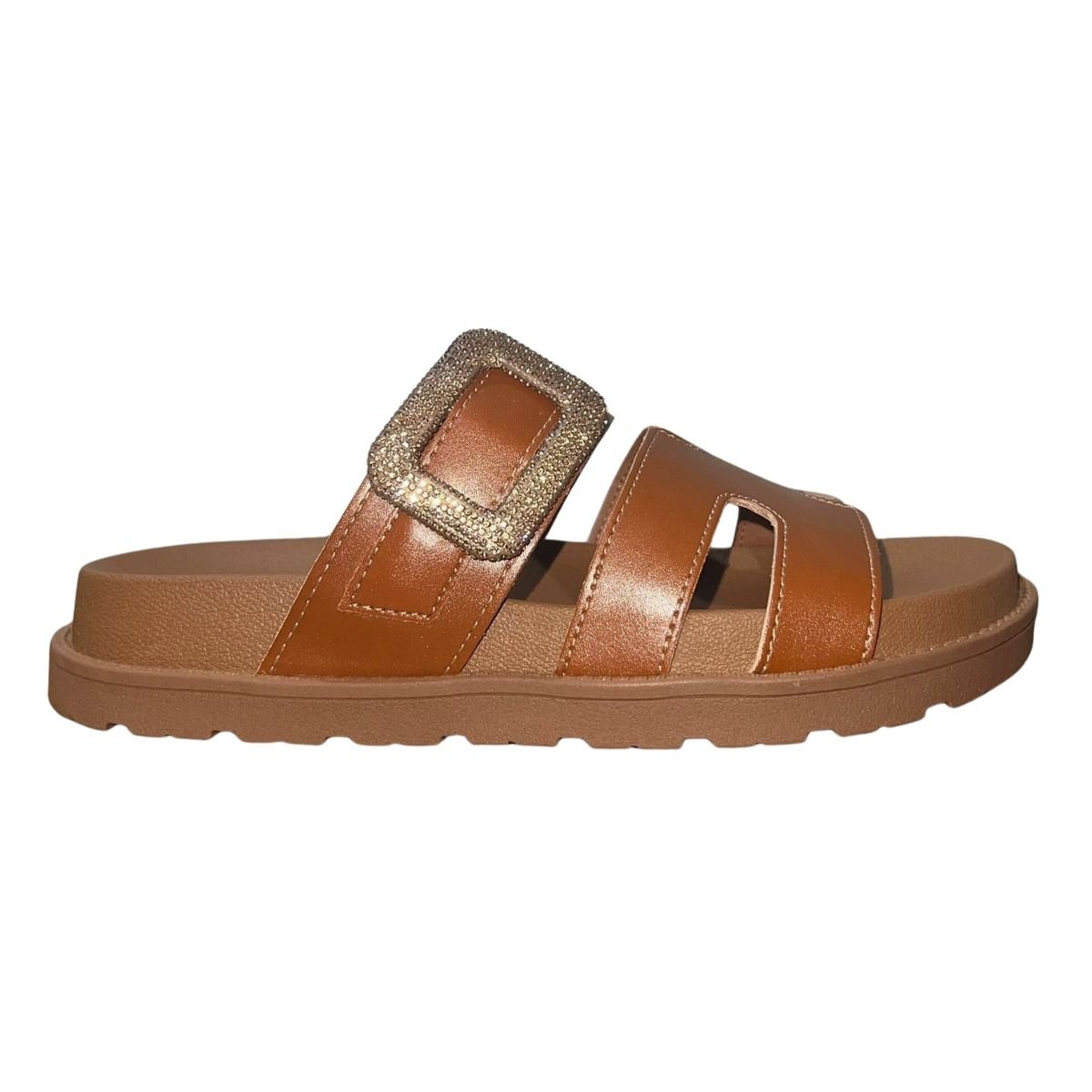 Sandália Slide Plataforma Feminino Dakota Y7823 Marrom