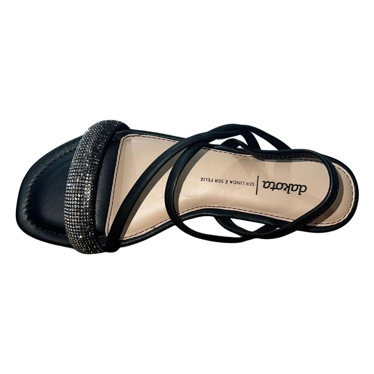 Sandália Rasteira Feminino Dakota Y7711 Preto Preto 4