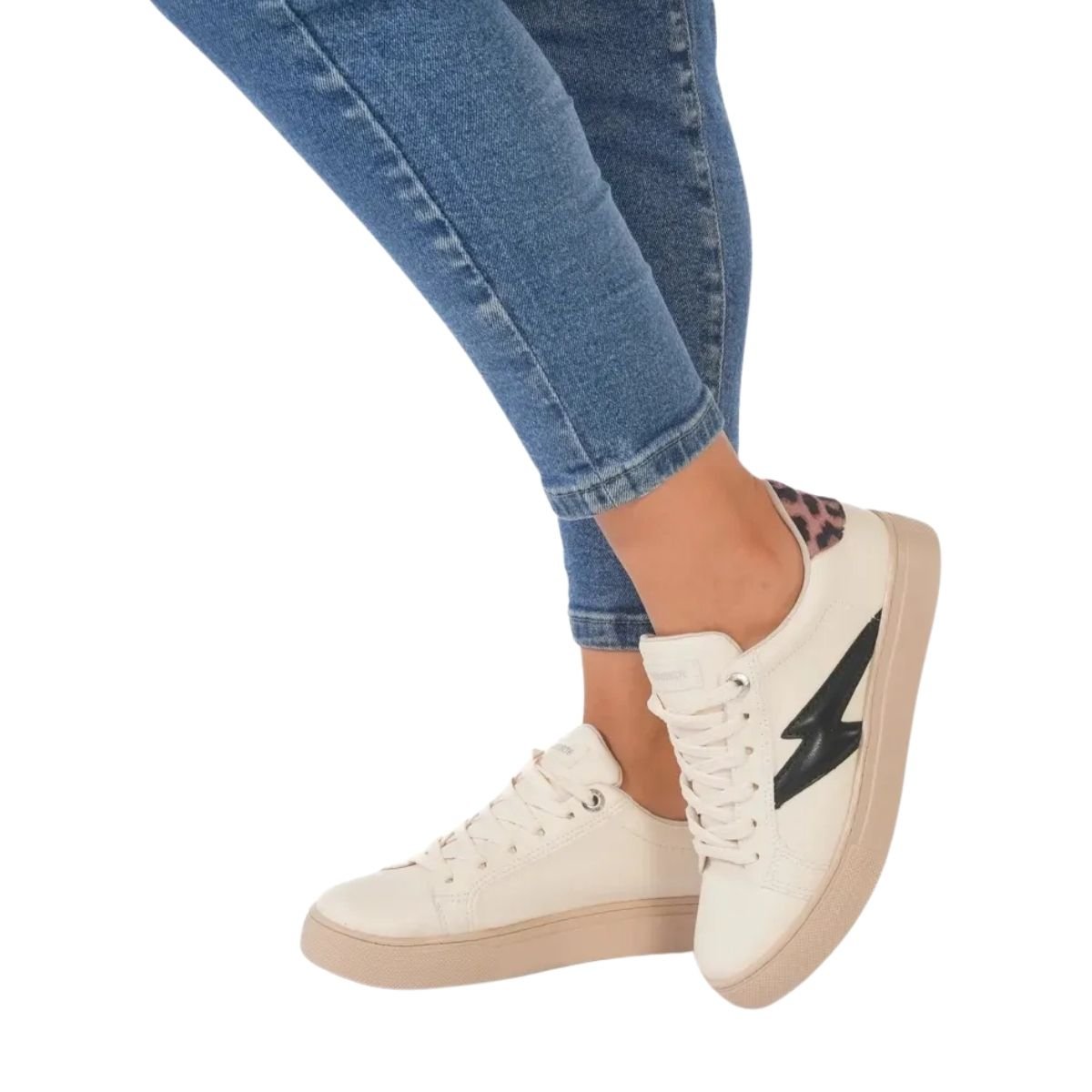 Tênis Casual Feminino Via Marte 082-002-04 Bege Bege 5