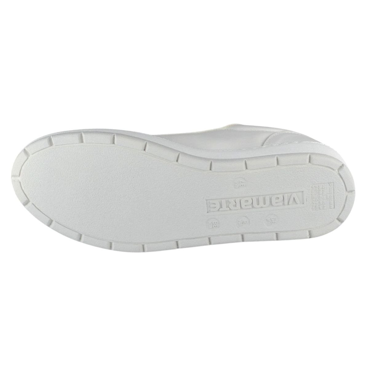 Tênis Casual com Glitter Feminino Via Marte 076-001-02 Branco Branco/Prata 6