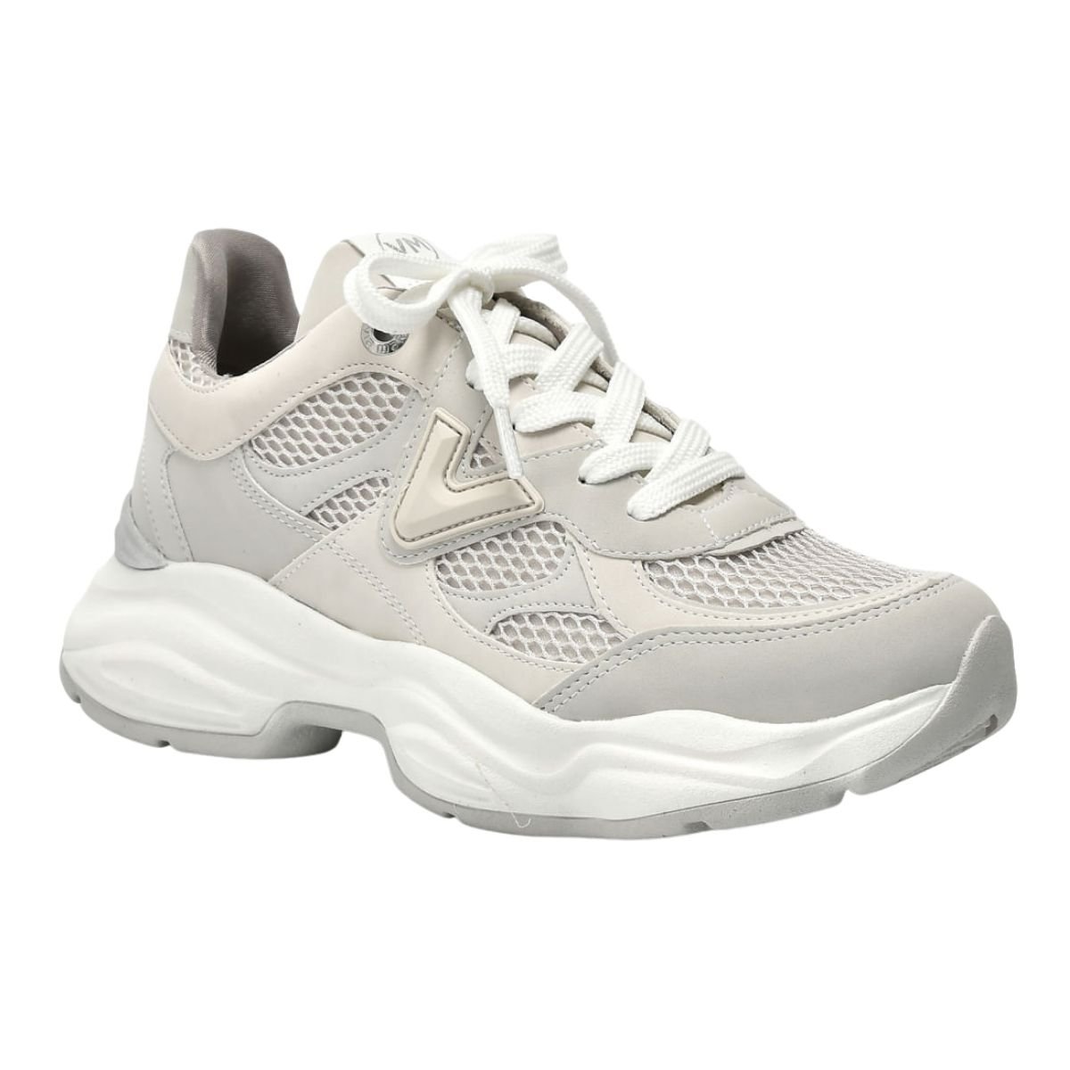 Tênis Chunky Casual Feminino Via Marte 158-002-02 Bege Bege/Cinza 2