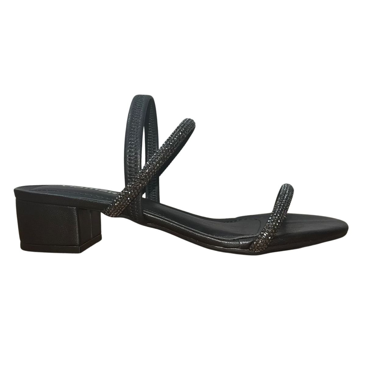 Sandália de Salto Bloco Feminino Via Marte 106-013-01 Preto