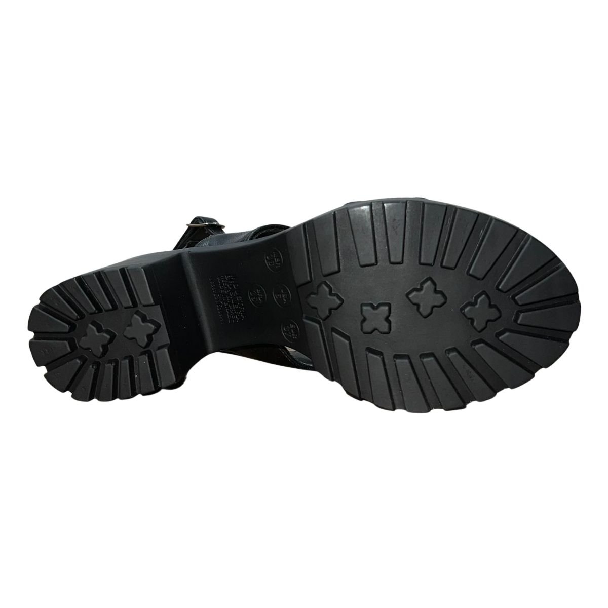 Sandália Plataforma de Salto Bloco Tratorado Feminino Via Marte 162-001-01 Preto Preto 6