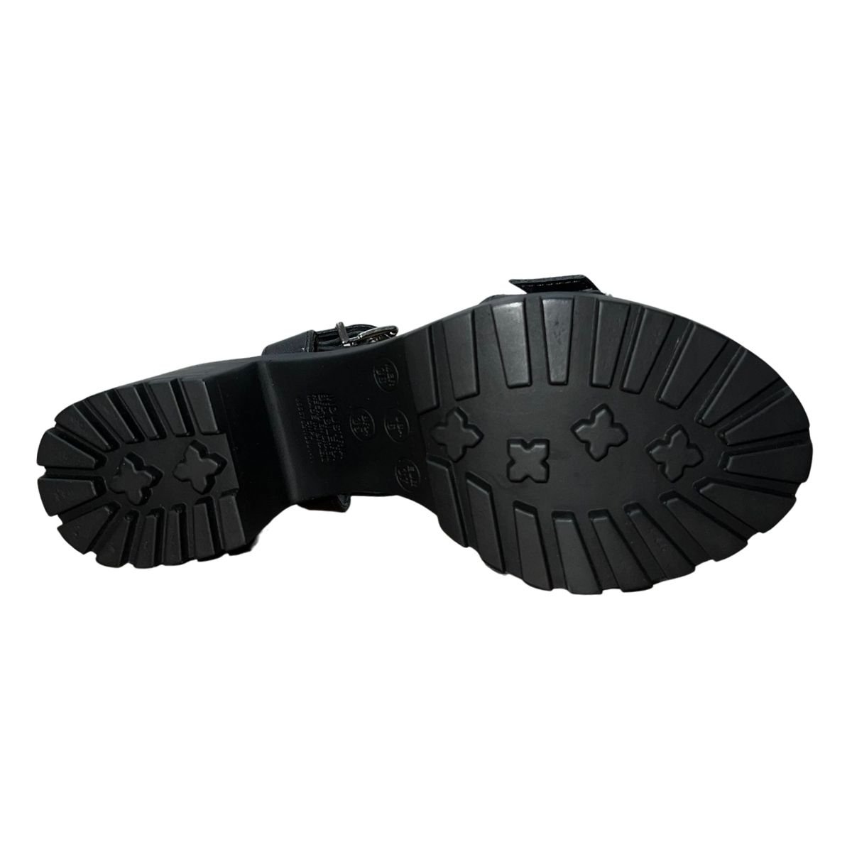 Sandália Plataforma de Salto Bloco Tratorado Feminino Via Marte 162-002-01 Preto Preto 6