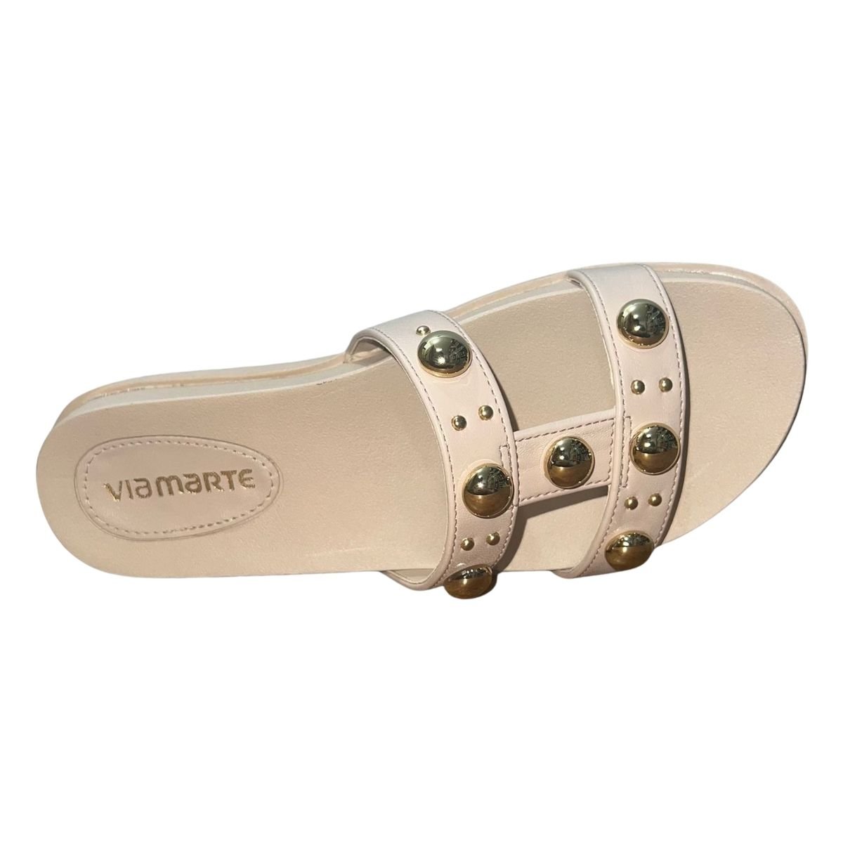 Sandália Papete Feminino Via Marte 174-005-01 Creme Creme 5