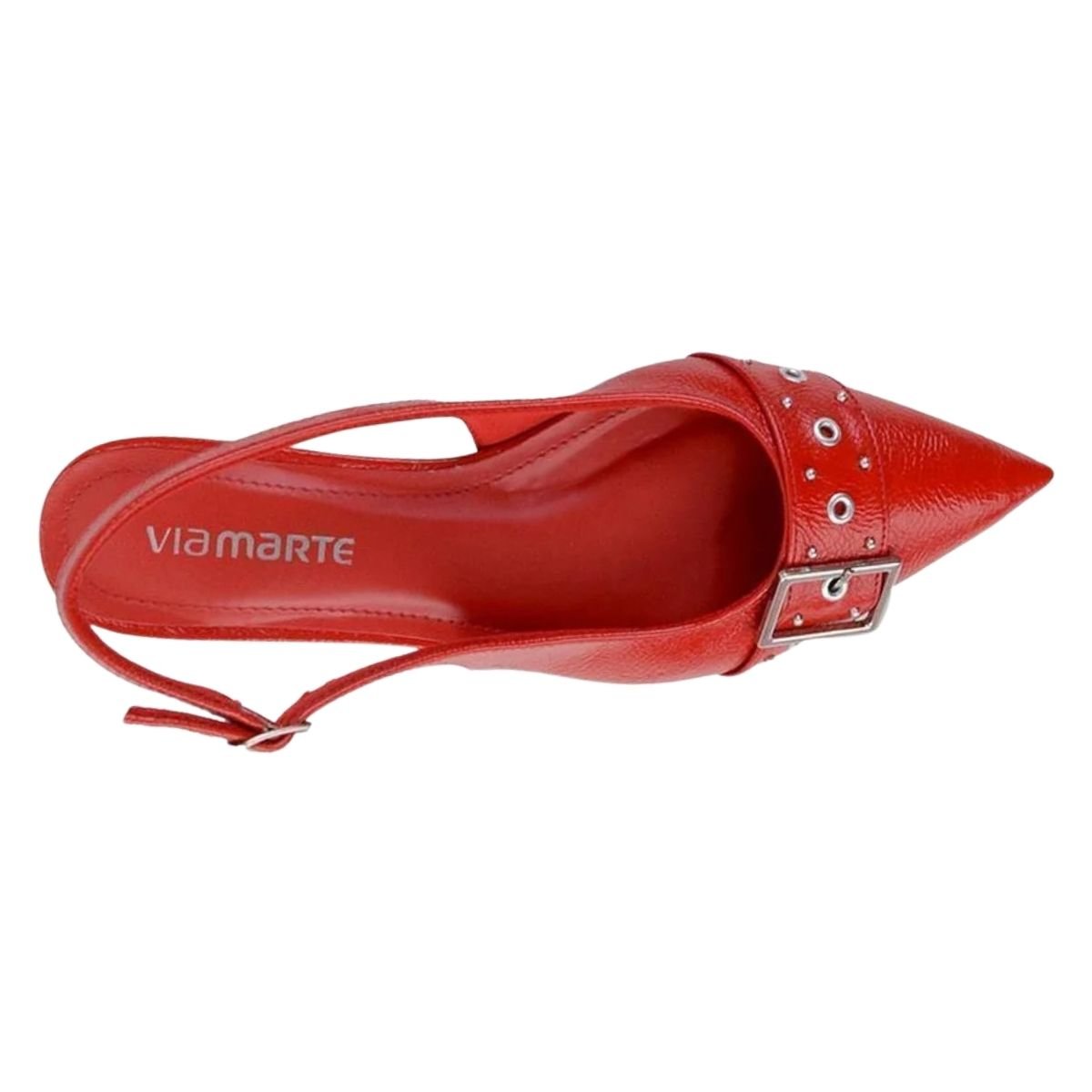 Sapatilha Slingback Feminino Via Marte 144-001-01 Vermelho Vermelho 3