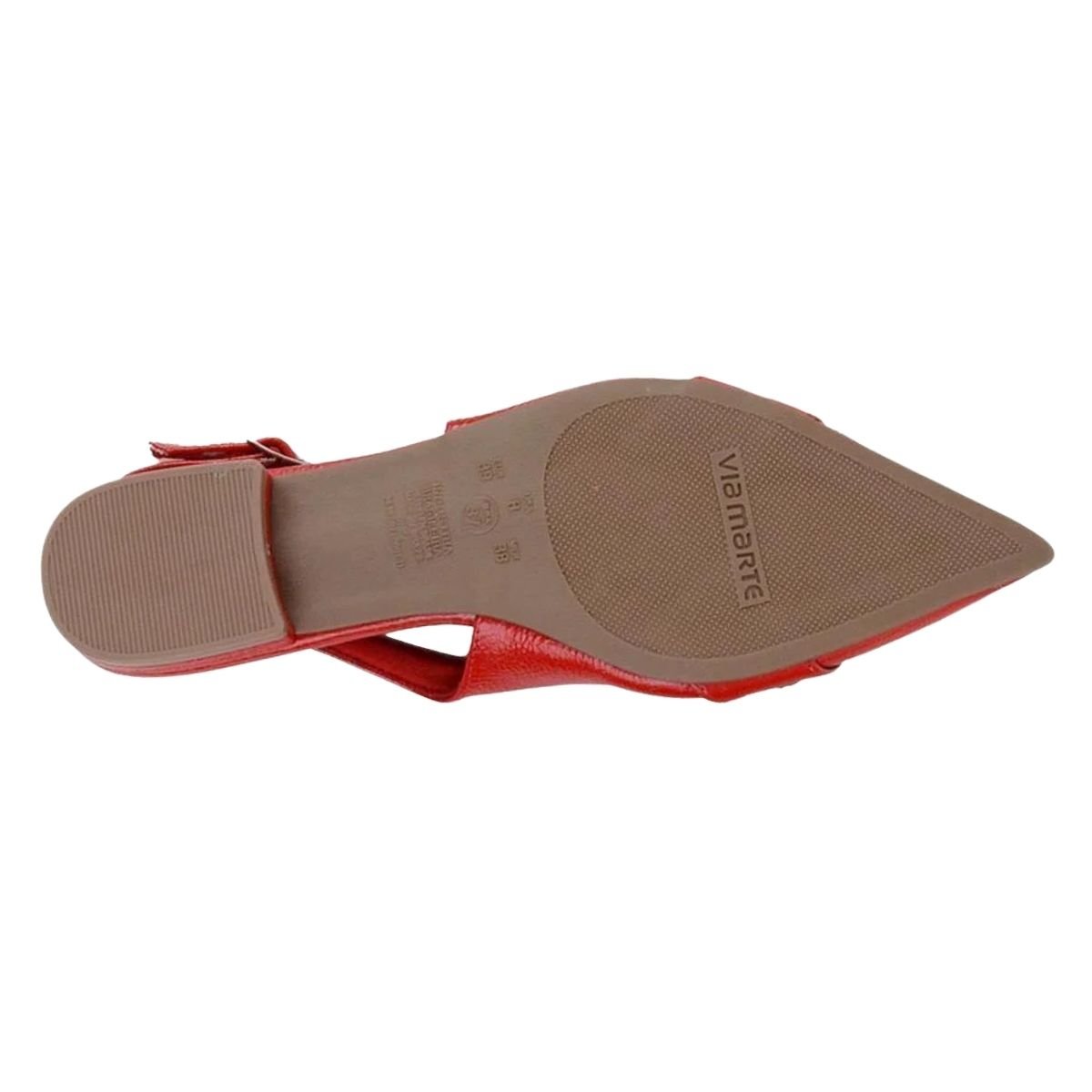 Sapatilha Slingback Feminino Via Marte 144-001-01 Vermelho Vermelho 5