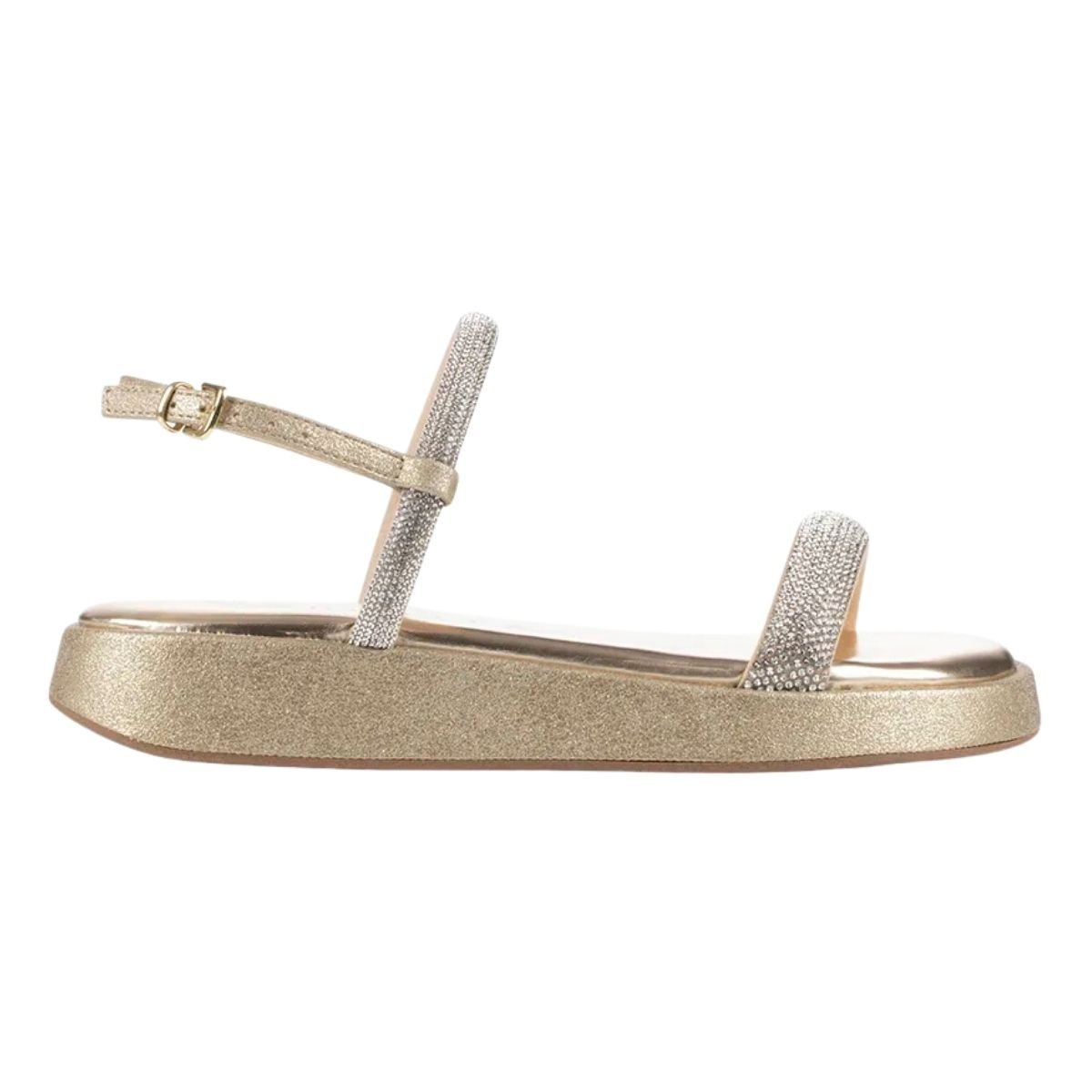 Sandália Flatform Feminino Mariotta 20215-40 Dourado