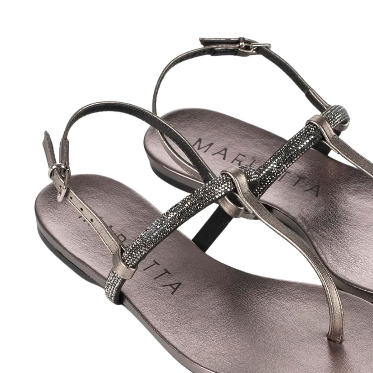 Sandália Rasteira Feminino Mariotta 20695-06 Prata Prata 4