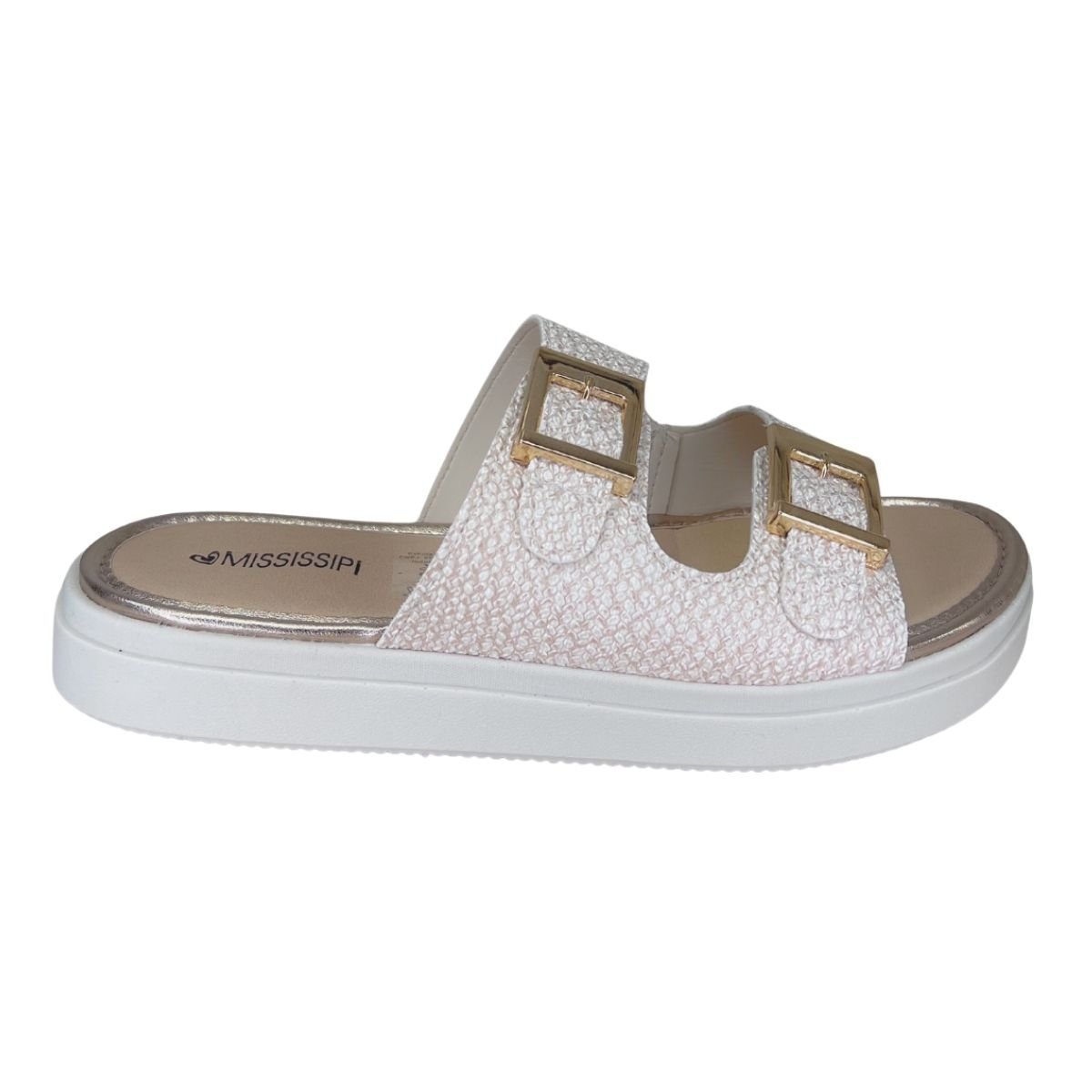 Sandália Slide Flatform de Fivela Feminino Mississipi MB521