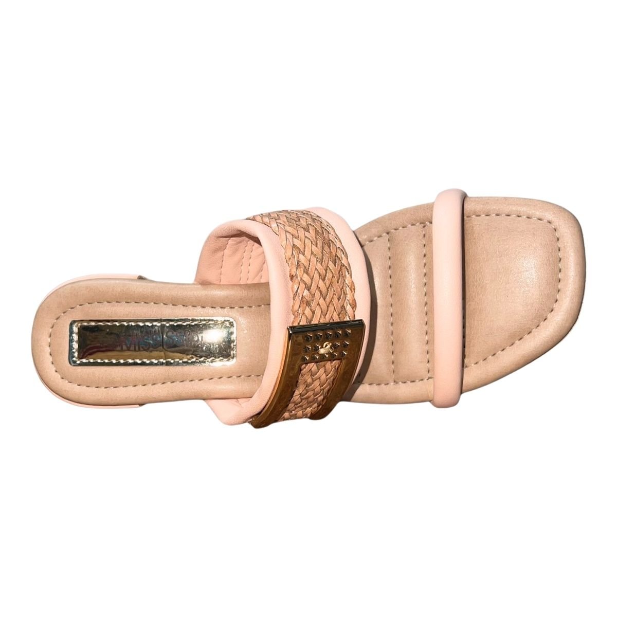 Tamanco de Salto Bloco Feminino Mississipi MB831 Rosa Rosa 4