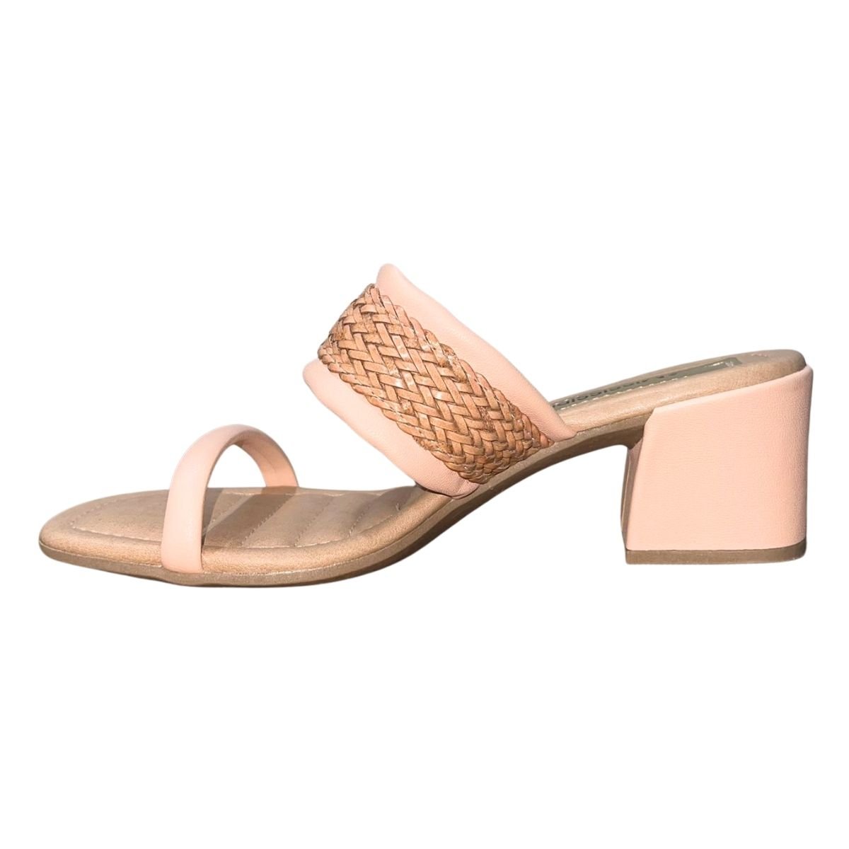 Tamanco de Salto Bloco Feminino Mississipi MB831 Rosa Rosa 5