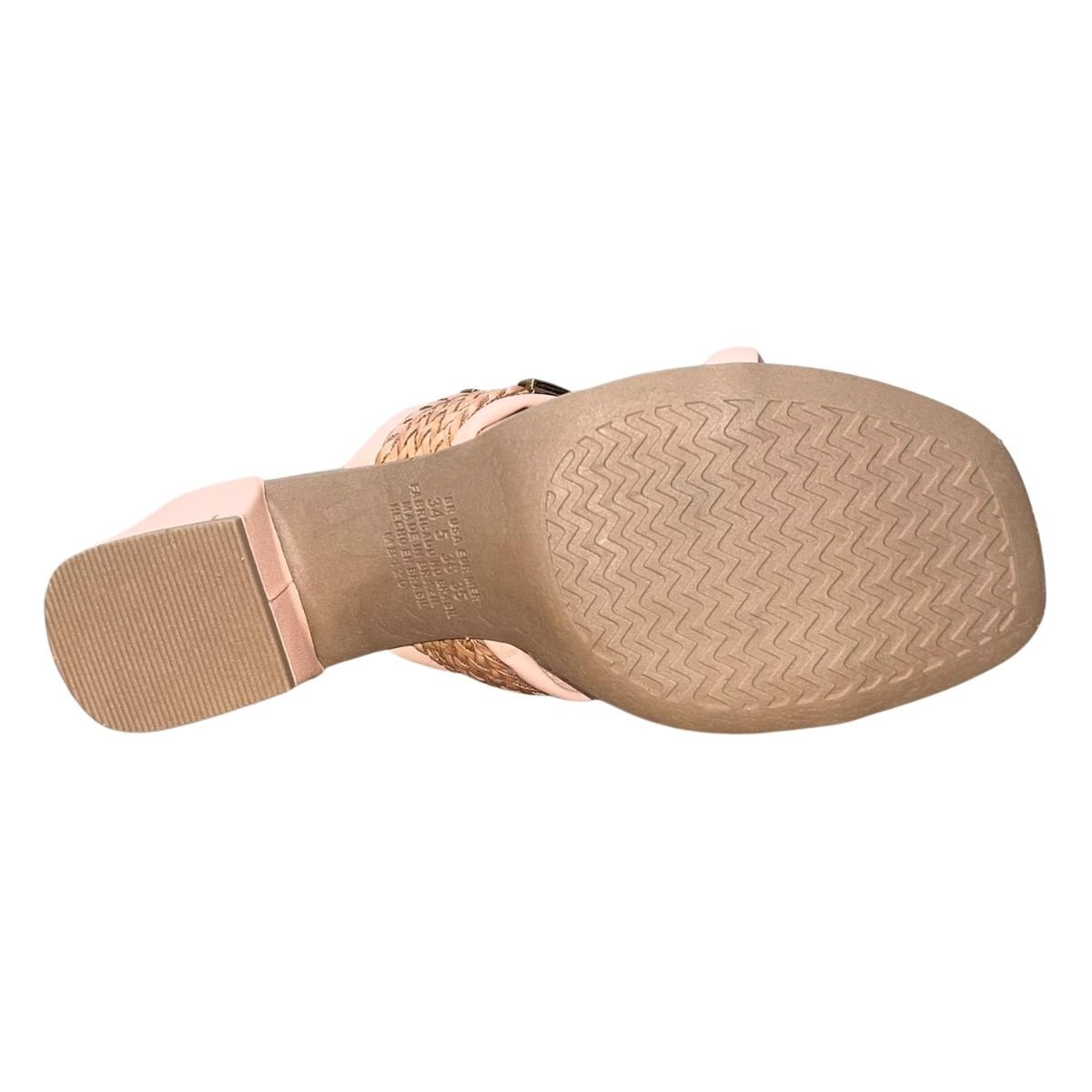 Tamanco de Salto Bloco Feminino Mississipi MB831 Rosa Rosa 6