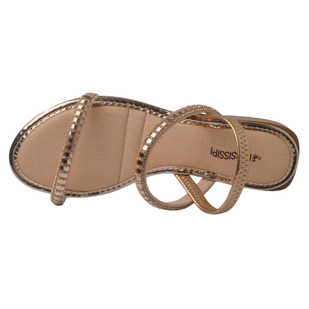 Sandália de Salto Bloco Baixo Feminino Mississipi MI993 Nude Nude 4