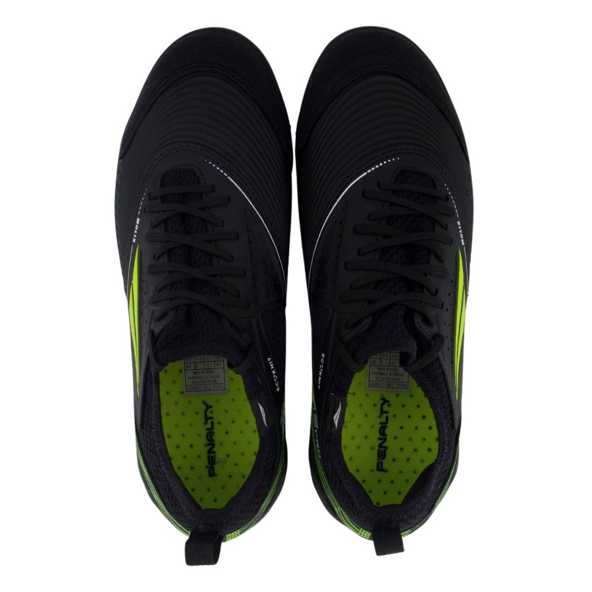Chuteira Society Masculino Penalty SE7E Pro Molix Locker Y-1 Preto Preto/Verde 3