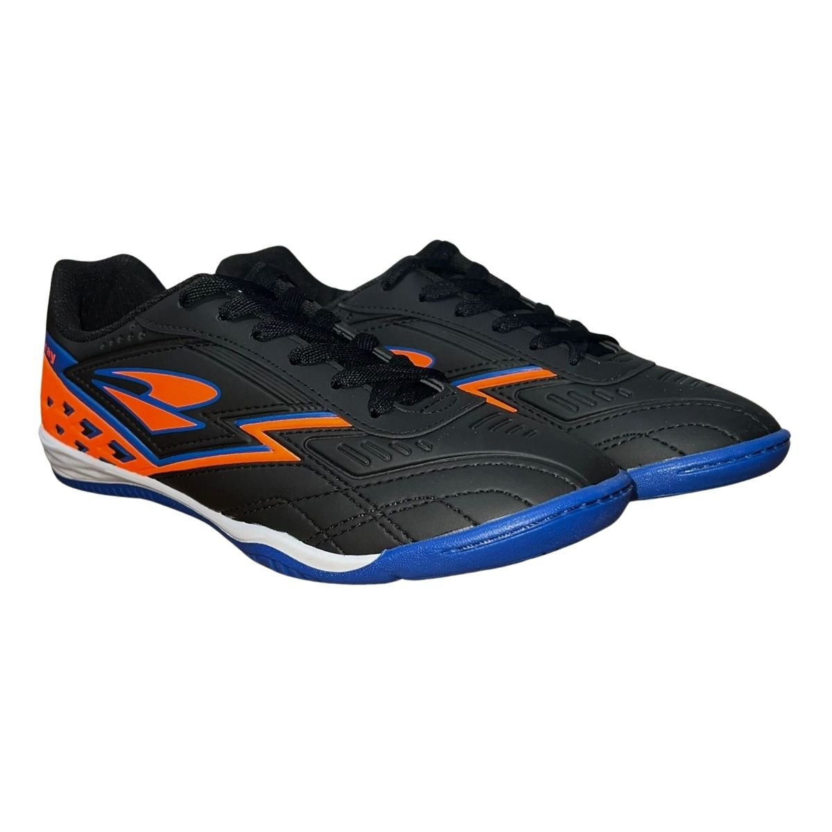 Chuteira Futsal Masculino Dray 396 Topfly Preto Laranja Preto/Laranja/Azul 2