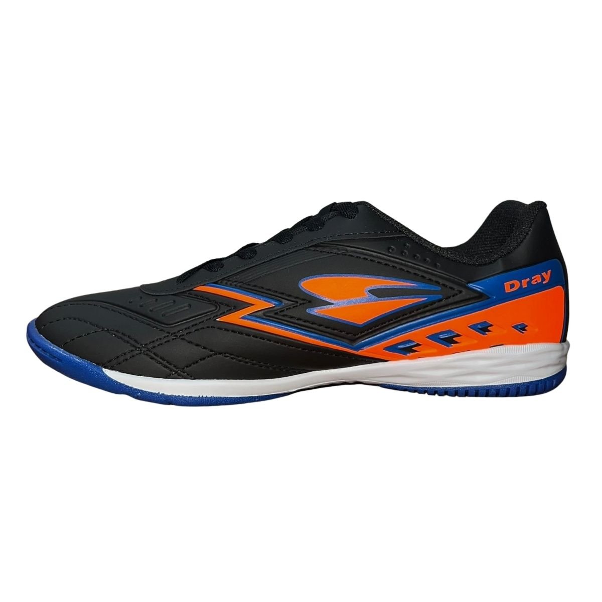Chuteira Futsal Masculino Dray 396 Topfly Preto Laranja Preto/Laranja/Azul 5
