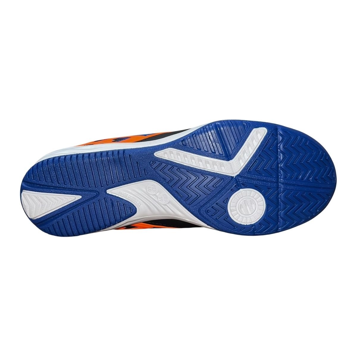 Chuteira Futsal Masculino Dray 396 Topfly Preto Laranja Preto/Laranja/Azul 6