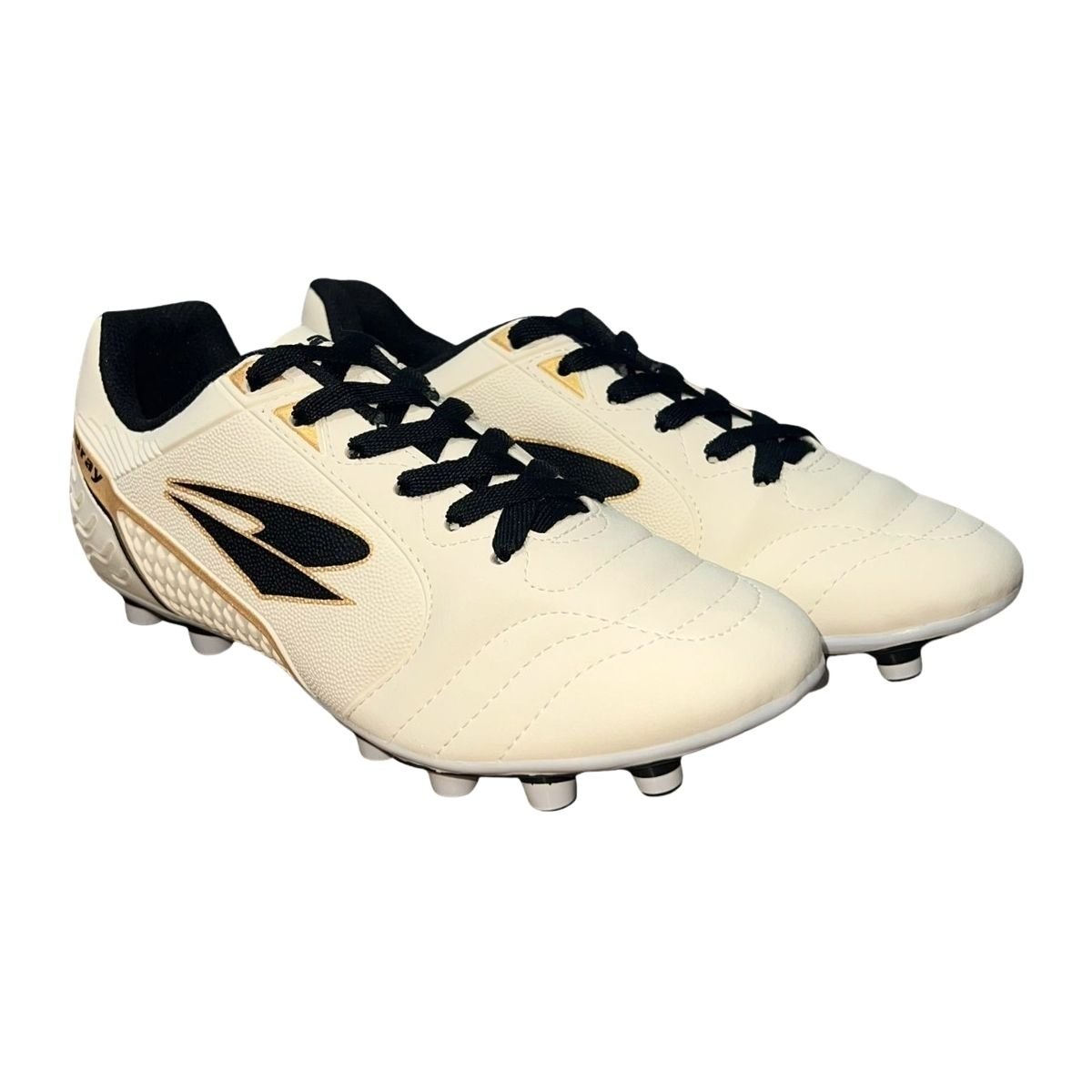 Chuteira Campo Masculino Dray 398 Topfly Creme Creme/Preto 2