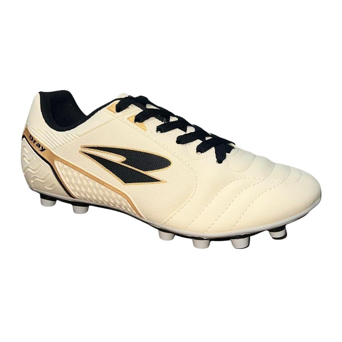 Chuteira Campo Masculino Dray 398 Topfly Creme Creme/Preto 3