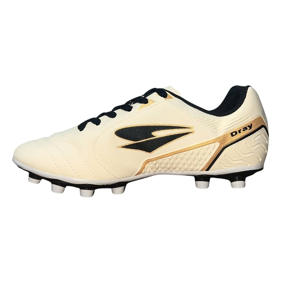 Chuteira Campo Masculino Dray 398 Topfly Creme Creme/Preto 5