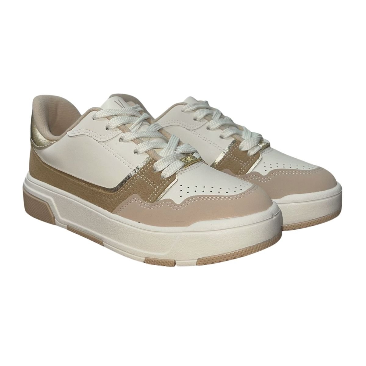 Tênis Casual Feminino Vizzano 1455.102 Bege Bege 2