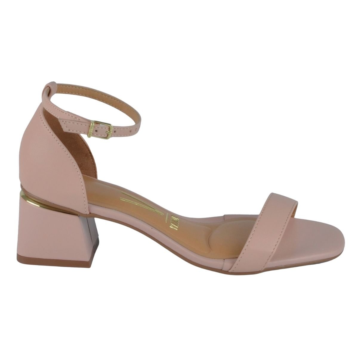 Sandália de Salto Bloco Feminino Vizzano 6428.104 Bege