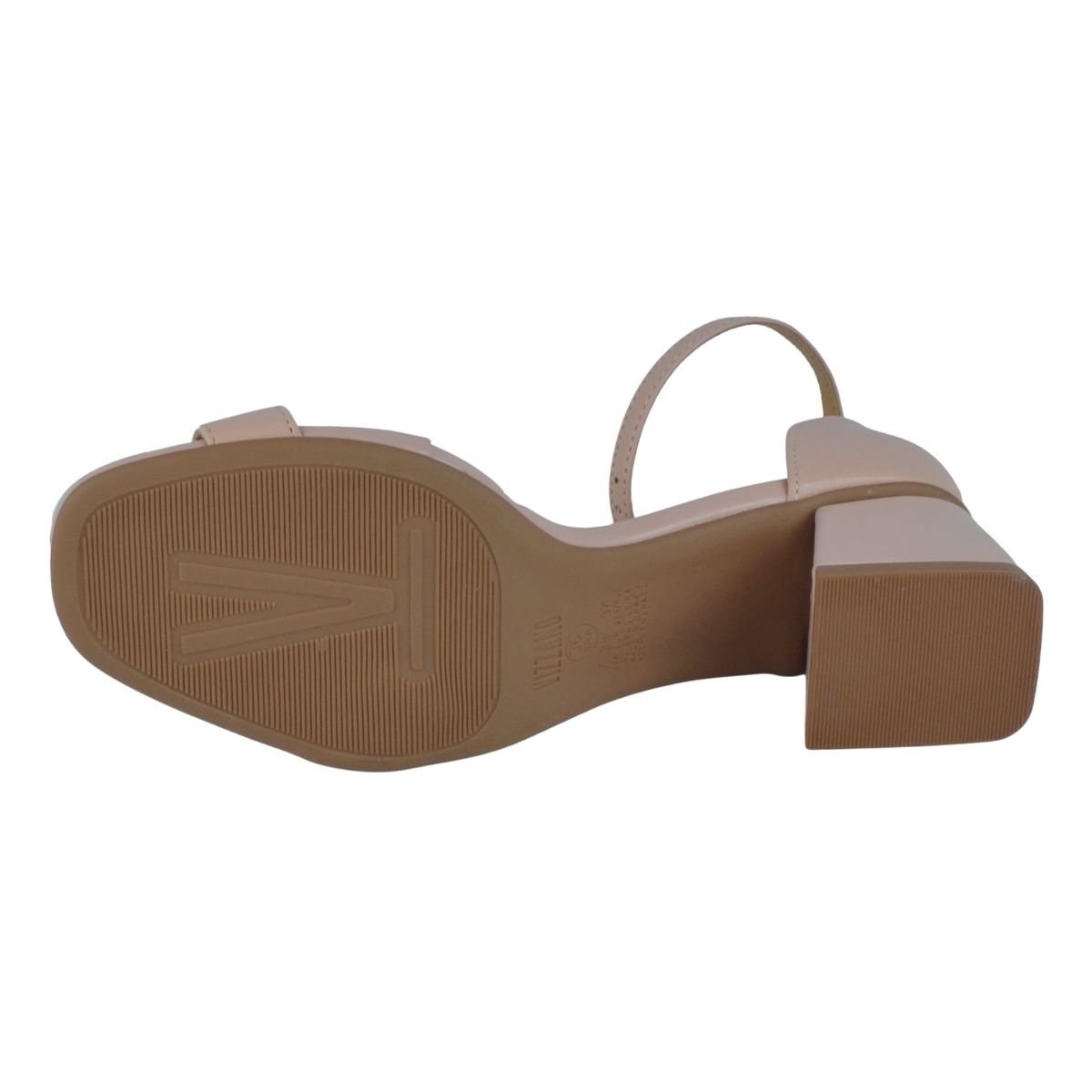 Sandália de Salto Bloco Feminino Vizzano 6428.104 Bege Bege 6