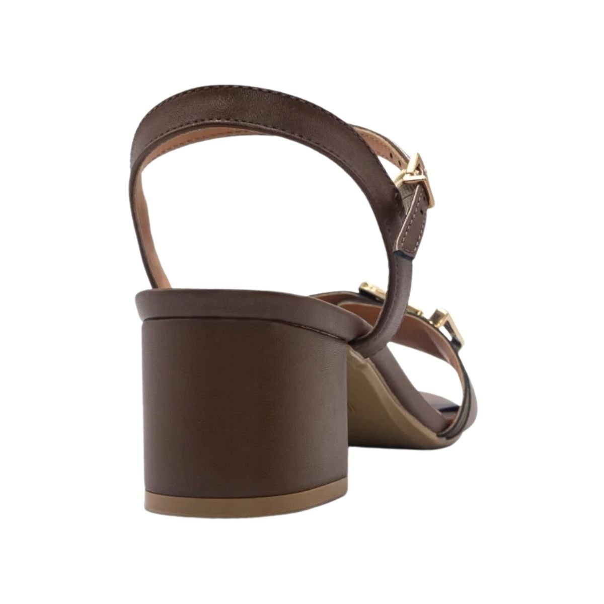 Sandália de Salto Bloco com Fivela Feminino Vizzano 6291.1184 Marrom Marrom 4