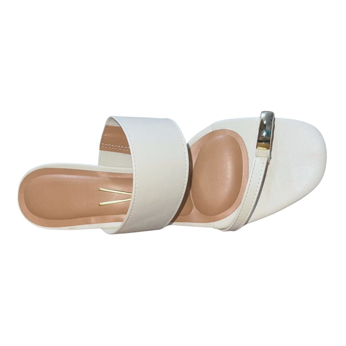 Tamanco de Salto Bloco Feminino Vizzano 6428.148 Branco Branco 4