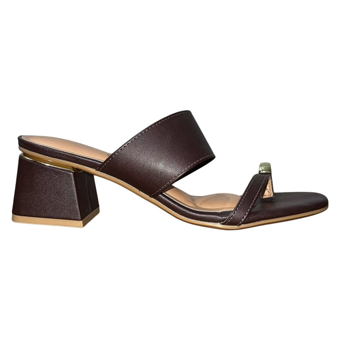 Tamanco de Salto Bloco Feminino Vizzano 6428.148 Marrom