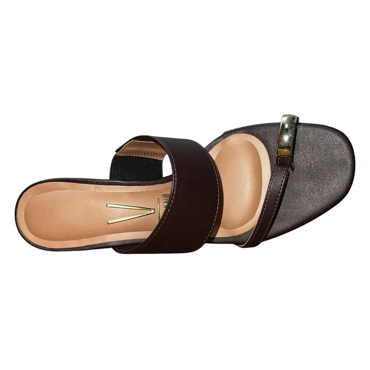 Tamanco de Salto Bloco Feminino Vizzano 6428.148 Marrom Marrom 4