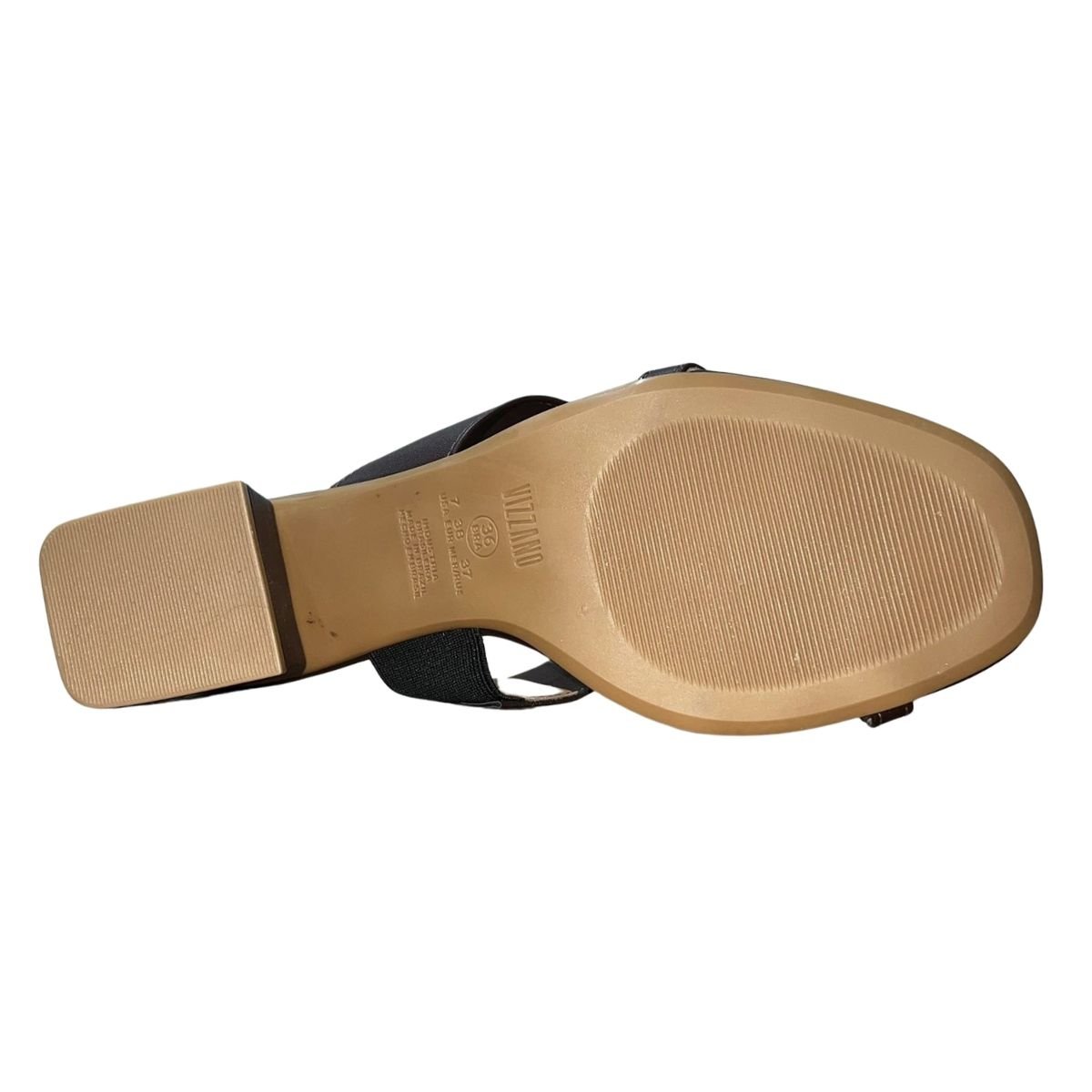 Tamanco de Salto Bloco Feminino Vizzano 6428.148 Marrom Marrom 6