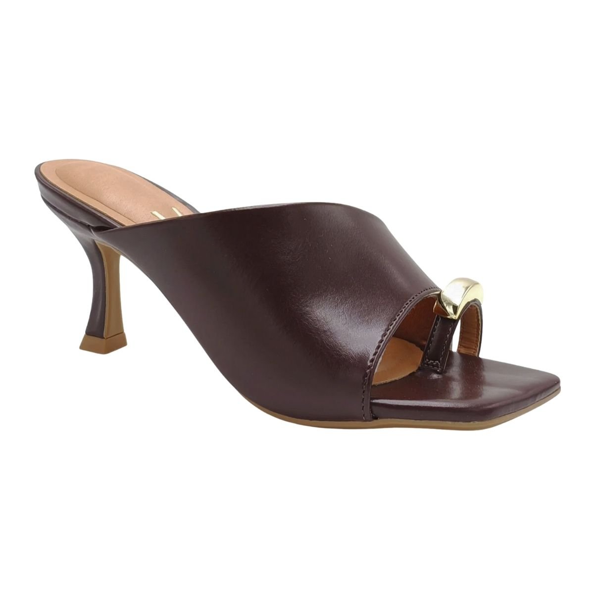 Tamanco de Salto Taça Feminino Vizzano 6536.102 Marrom Marrom 3