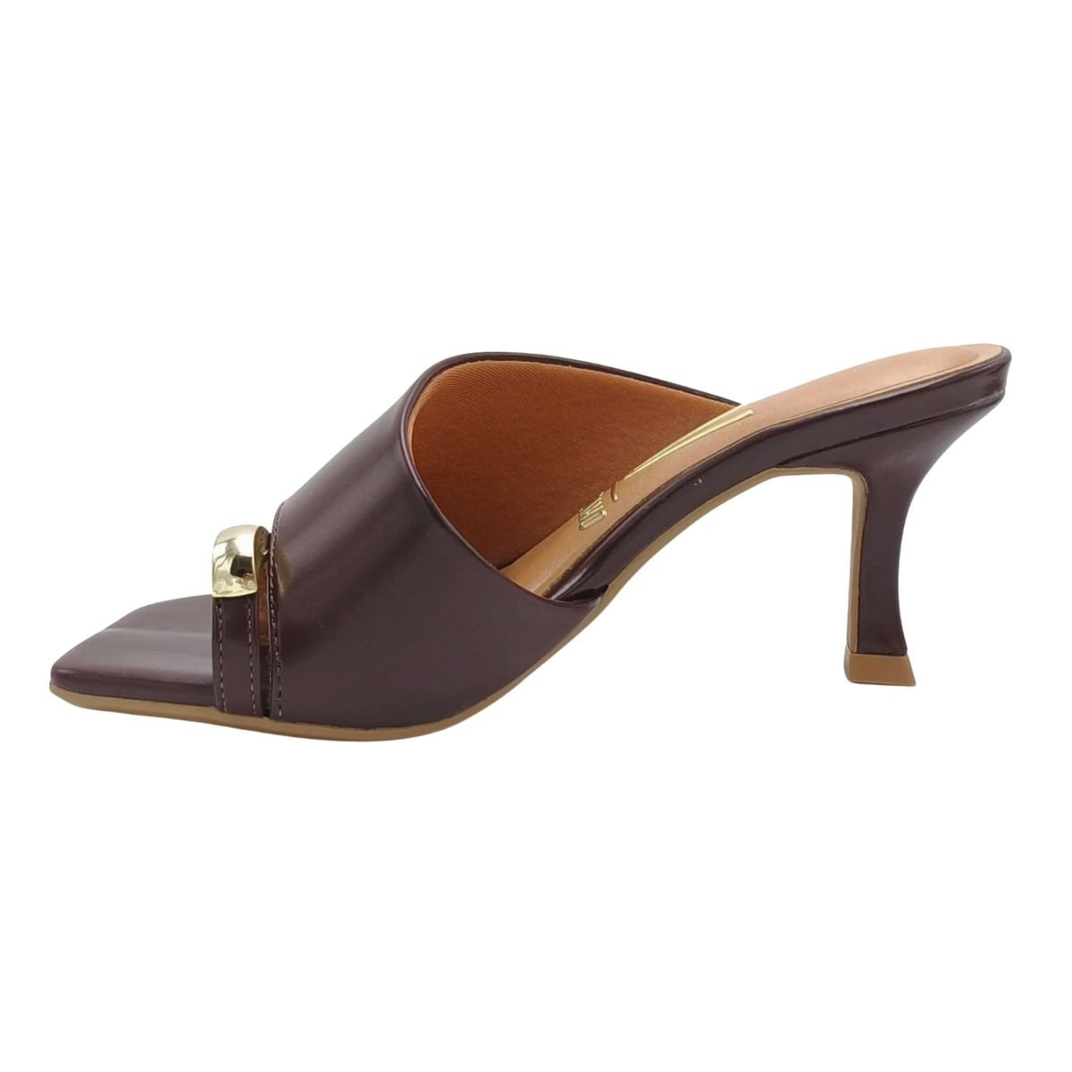 Tamanco de Salto Taça Feminino Vizzano 6536.102 Marrom Marrom 5