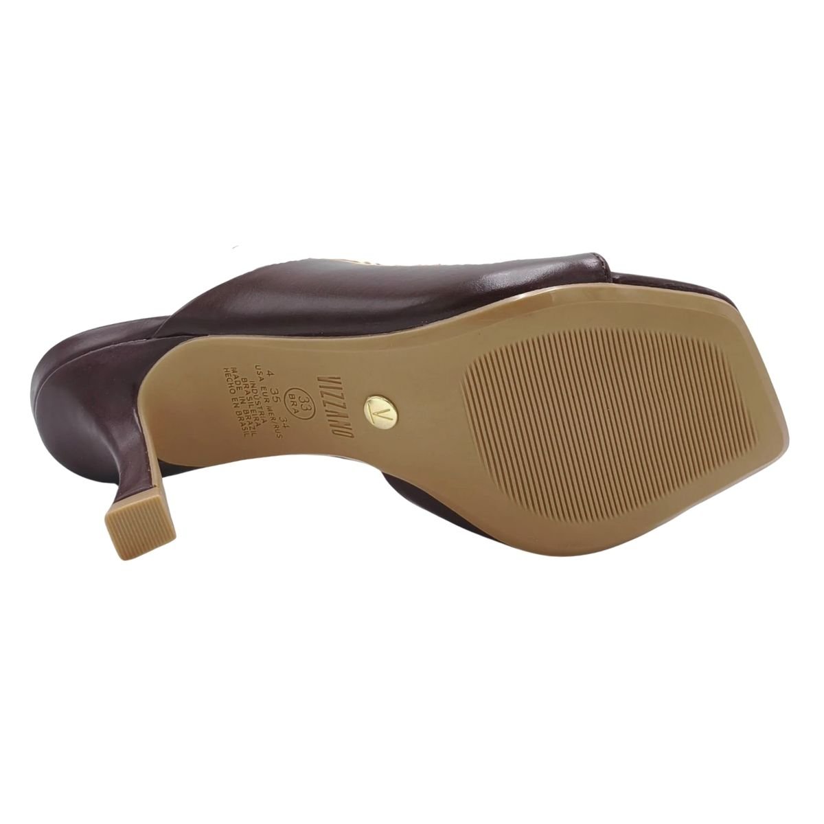 Tamanco de Salto Taça Feminino Vizzano 6536.102 Marrom Marrom 6