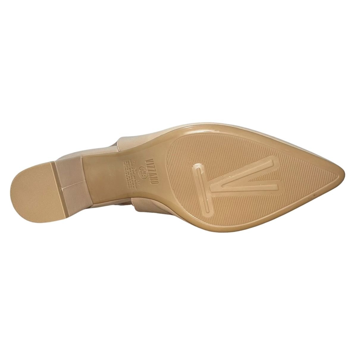 Scarpin Slingback de Salto Bloco Feminino Vizzano 1290.503 Bege Bege 6