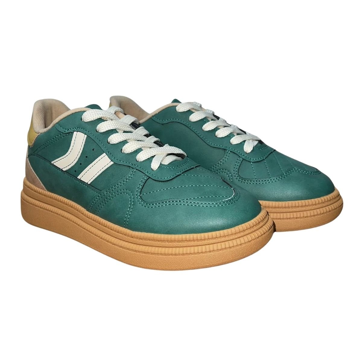 Tênis Casual Plataforma Feminino Moleca 5816.101 Verde Verde 2