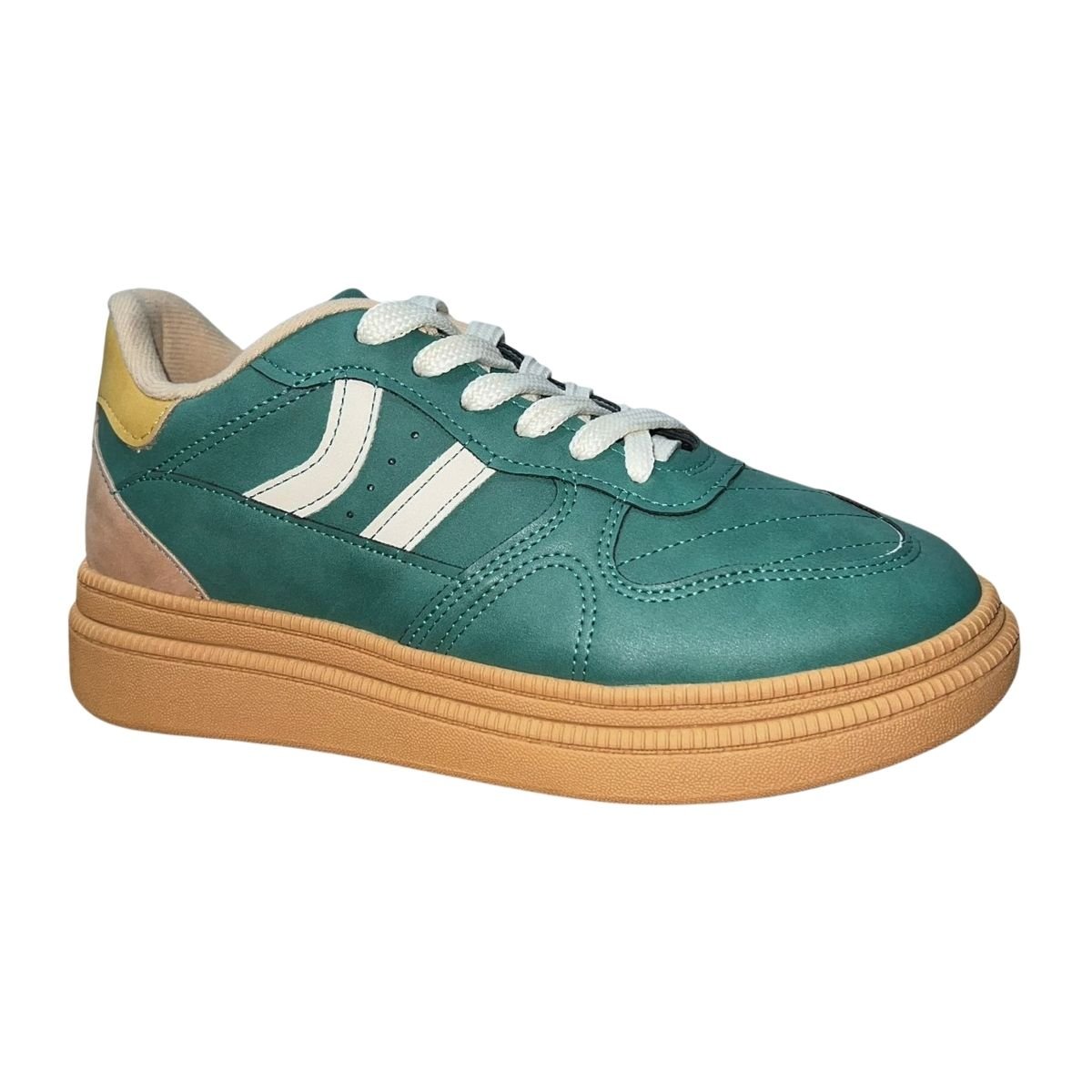 Tênis Casual Plataforma Feminino Moleca 5816.101 Verde Verde 3