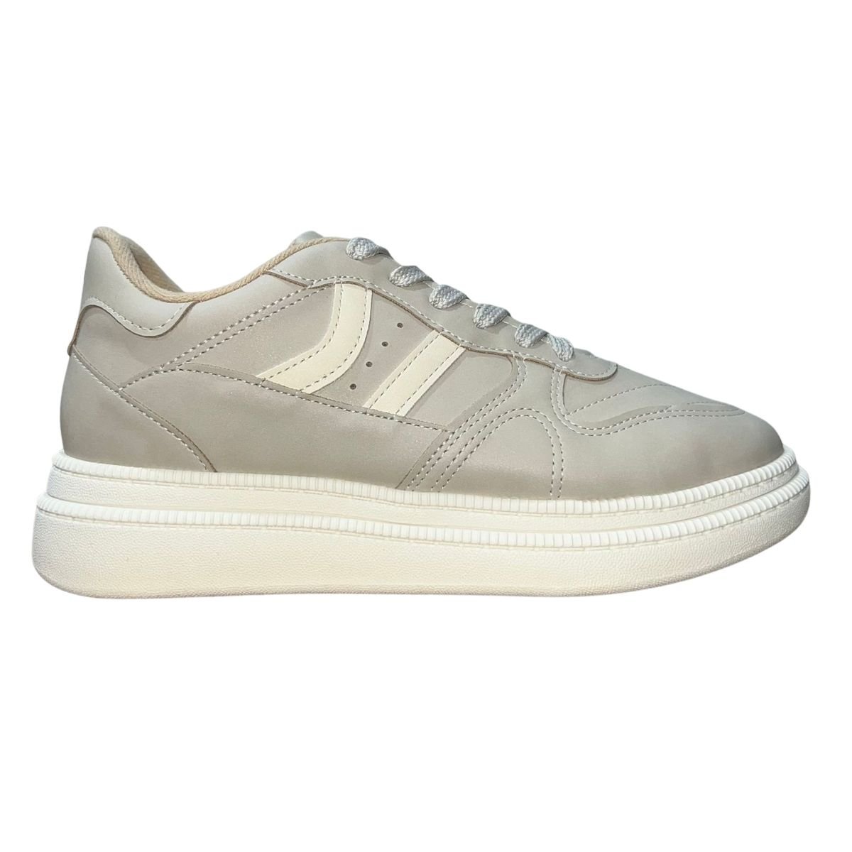 Tênis Casual Plataforma Feminino Moleca 5816.101 Cinza