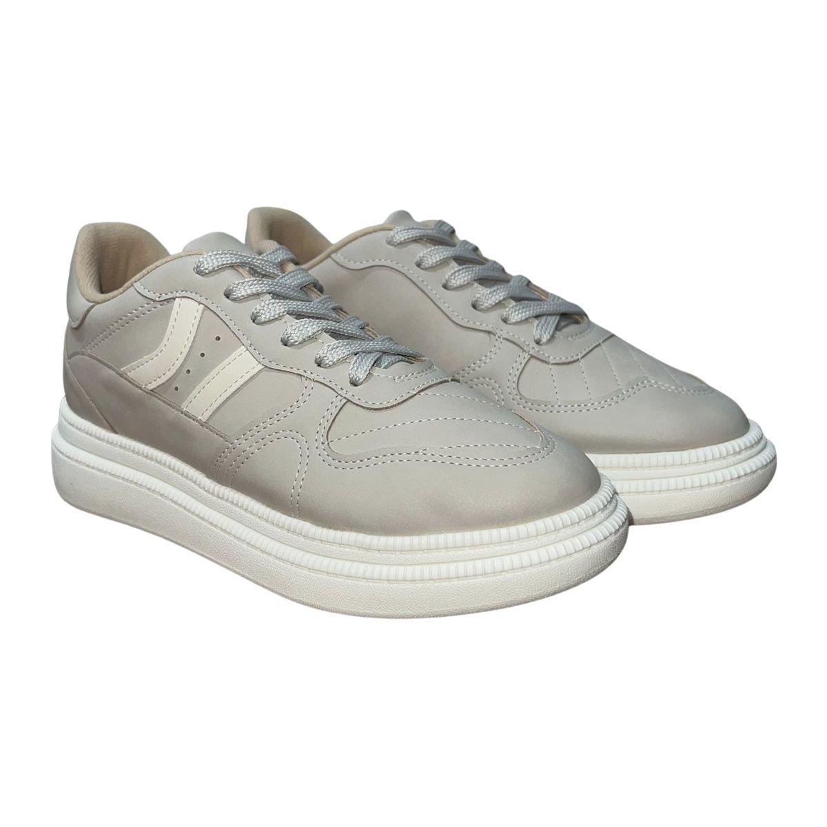 Tênis Casual Plataforma Feminino Moleca 5816.101 Cinza Cinza 2