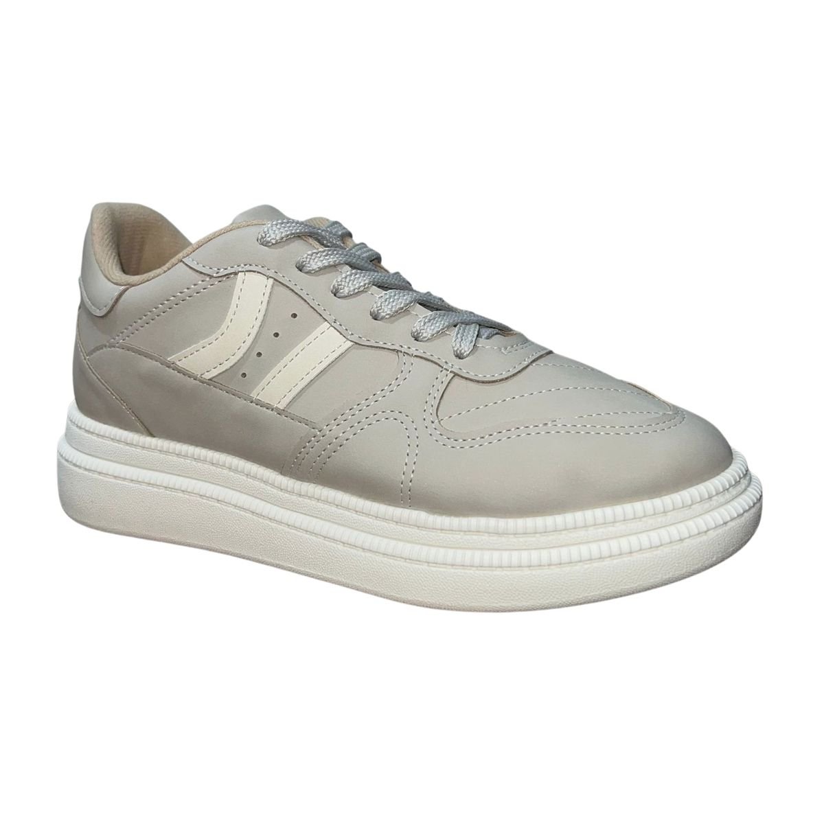 Tênis Casual Plataforma Feminino Moleca 5816.101 Cinza Cinza 3